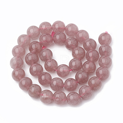 Natural Strawberry Quartz Beads Strands X-G-S295-15-8mm-1