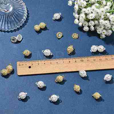 10 Bags Alloy Rhinestone Magnetic Clasps RB-FS0001-08S-1