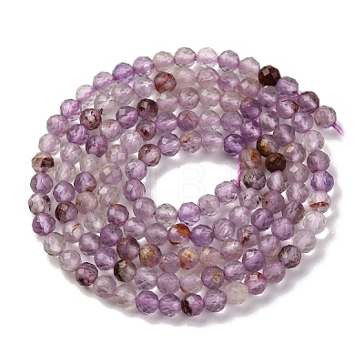 Natural Purple Lodolite Quartz Beads Strands G-A235-A01-02-1