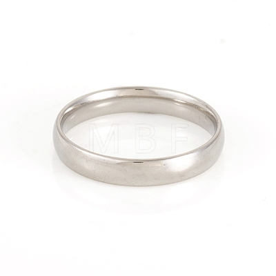 201 Stainless Steel Plain Band Rings RJEW-G107-4mm-10-P-1