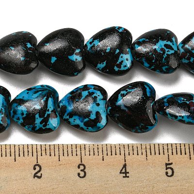Spray Painted Synthetic Turquoise Beads Strands G-E617-B08-01-1