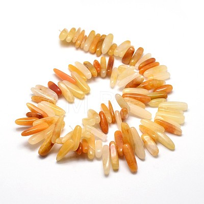 Natural Topaz Jade Nuggets Beads Strands G-E271-56-1