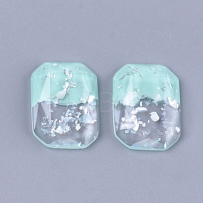 Two Tone Resin Cabochons X-CRES-T014-06D-1