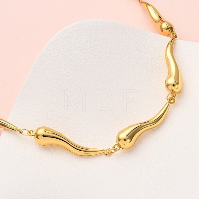 304 Stainless Steel Link Chain Necklaces for Women NJEW-G178-01G-02-1