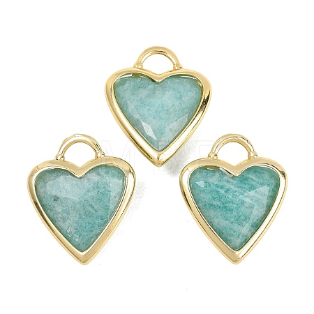 Natural Amazonite Faceted Pendants G-Z154-01G-03-1