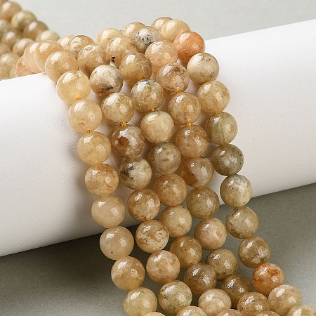 Natural Yellow Garnet Beads Strands G-Z129-C01-8mm-01-1