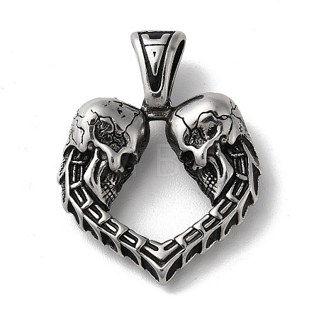 304 Stainless Steel Pendants STAS-L223-12AS-1