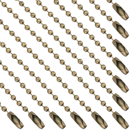 100Pcs Iron Ball Chains with Connectors IFIN-SP0001-67AB-1