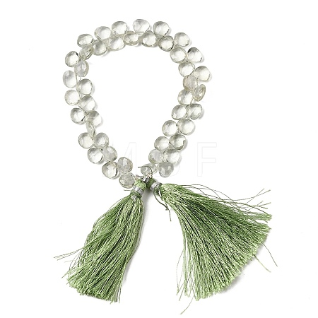 Natural Green Quartz Beads Strands G-D099-01B-1