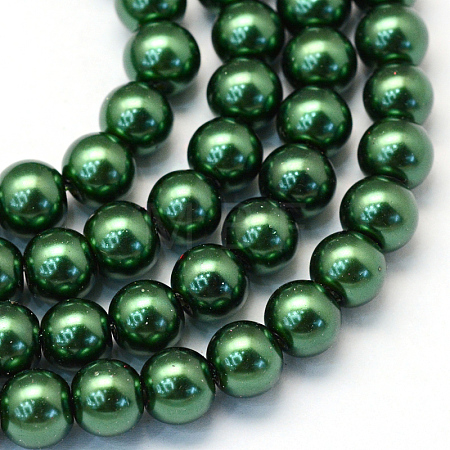 Baking Paint Glass Pearl Bead Strands HY-Q003-3mm-75-1