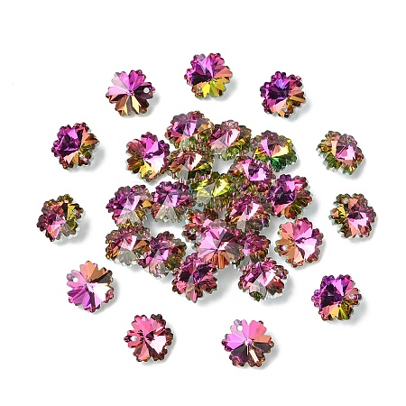 30Pcs Electroplated Glass Charms EGLA-YW0005-23C-1