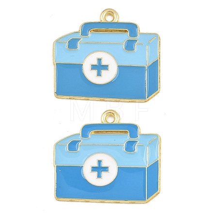 Medical Theme Alloy Enamel Pendants AL-CBA2919-03G-11A-1