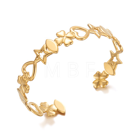 304 Stainless Steel Cuff Bangles WG1CF9F-01-1