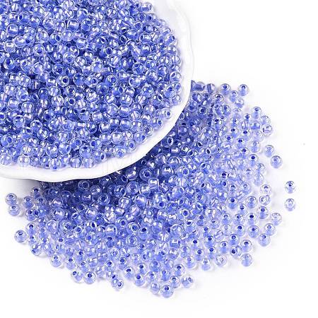 6/0 Transparent Inside Colours Glass Seed Round Beads SEED-N006-004F-1