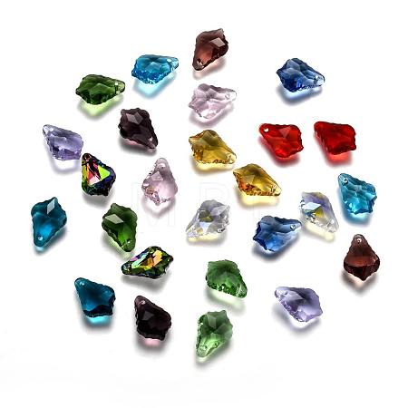 Faceted Glass Pendants GLAA-F068-C-01-M-1