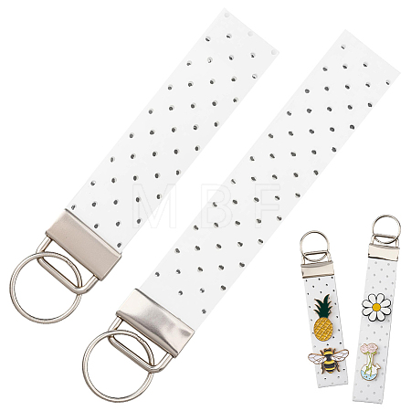 2Pcs Felt Badge Holders Keychain Clasps FIND-CP0004-06A-1