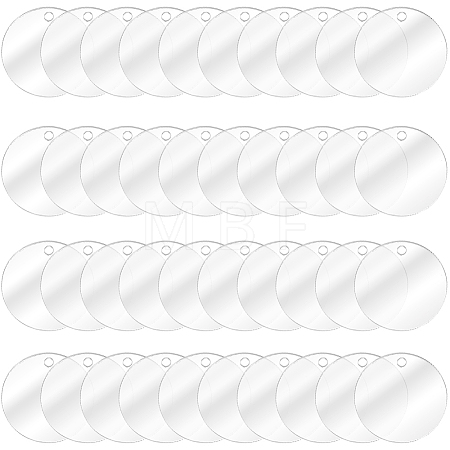 100Pcs Transparent Acrylic Pendants OACR-SC0002-99A-1