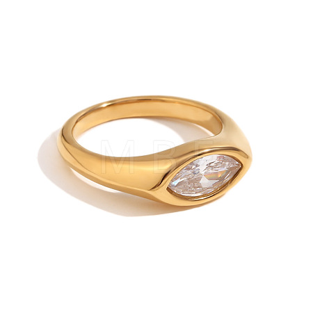 316L Stainless Steel with Cubic Zirconia Finger Rings FS-WGB17C9-08-1