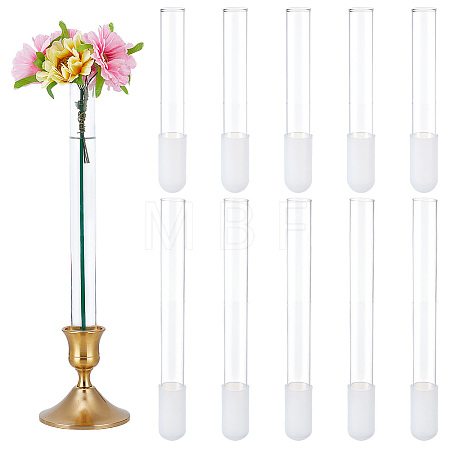 10Pcs 2 Styles Glass Tube Vases Ornaments AJEW-NB0009-09-1