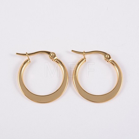 304 Stainless Steel Hoop Earrings EJEW-P040-20-A-1
