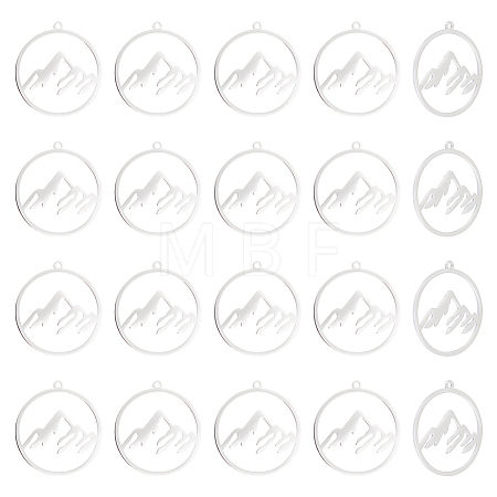 201 Stainless Steel Pendants STAS-UN0051-54-1