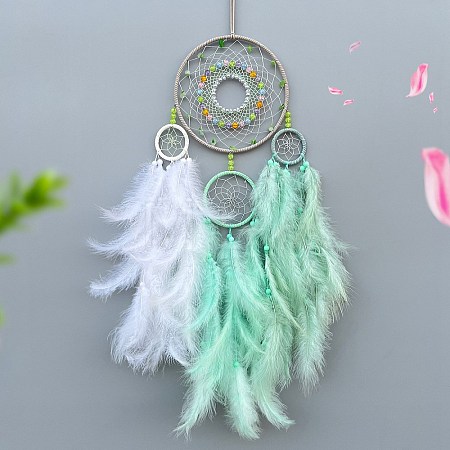 Woven Web/Net with Feather Decorations PW-WG21777-05-1