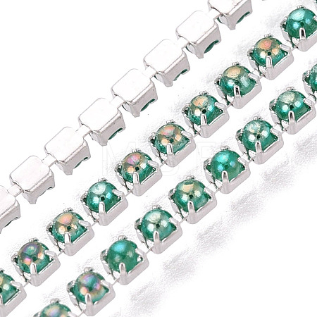 Iron & ABS Plastic Imitation Pearl Tennis Chains CH-Q006-01A-13-1