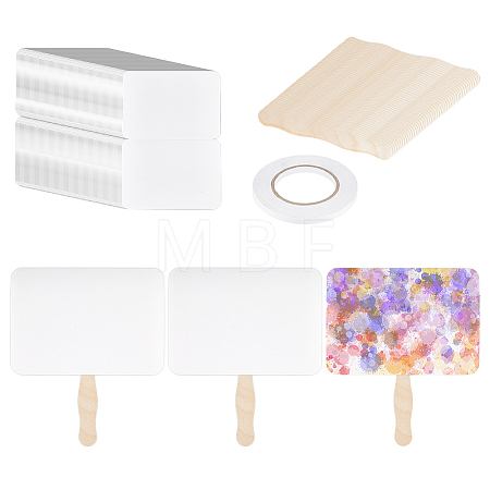DIY Blank Fan Kits AJEW-PH0009-03-1