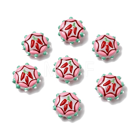 Baking Paint Glass Enamel Beads LAMP-K039-34K-1