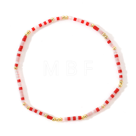 Minimalist Plastic & Brass Beads Stretch Bracelets for Women MY0437-2-1