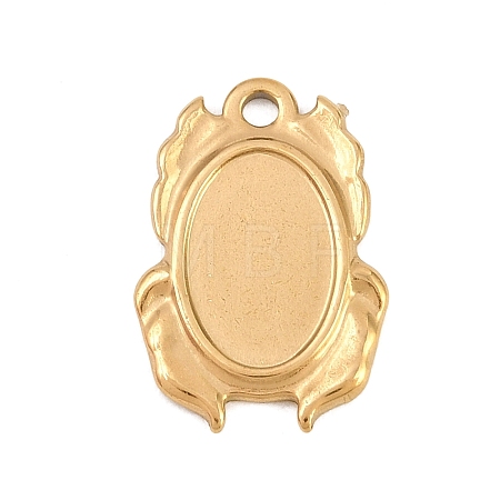 304 Stainless Steel Pendant Cabochon Settings STAS-D264-08C-G-1