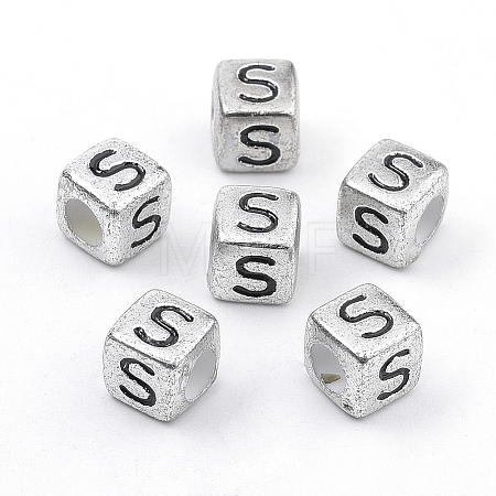 Plated Acrylic Beads X-PB43C9308-S-1