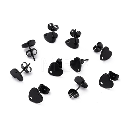 304 Stainless Steel Stud Earring Findings Ion Plating(IP) STAS-I183-07A-07EB-1