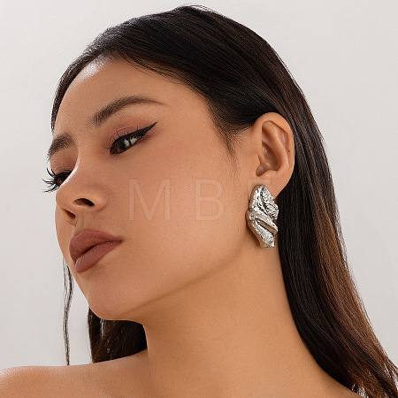 Alloy Stud Earrings FS-WG99CF6-04-1