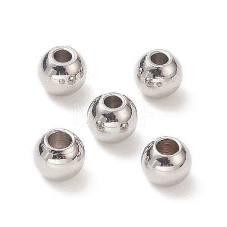 Tarnish Resistant 304 Stainless Steel Round Spacer Beads STAS-N020-18B-1
