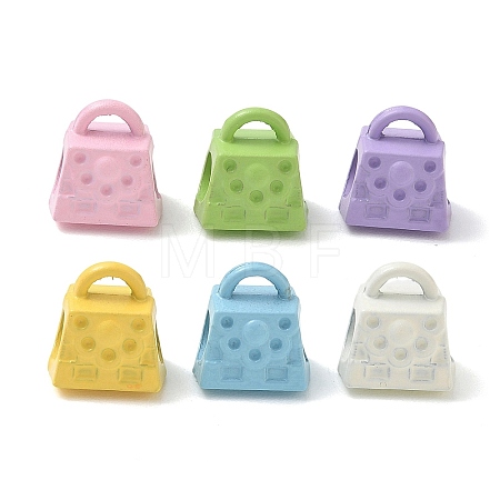 Spray Painted Alloy European Beads AL-CBA5B8E-02-1