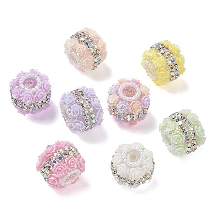 Acrylic & Resin & Rhinestone & Iron Beads AC-CBA30D1-03-1