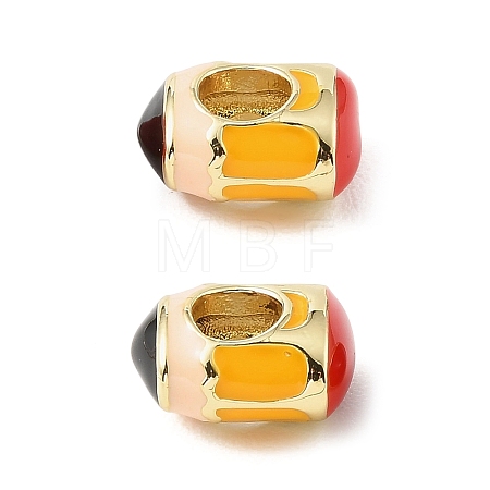 Pencil Brass Enamel European Beads KK-CBA9CBD-20G-1