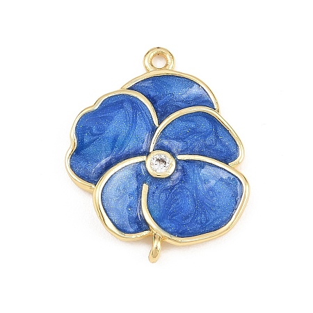 Brass Enamel Connector Charms KK-L275-57G-08-1