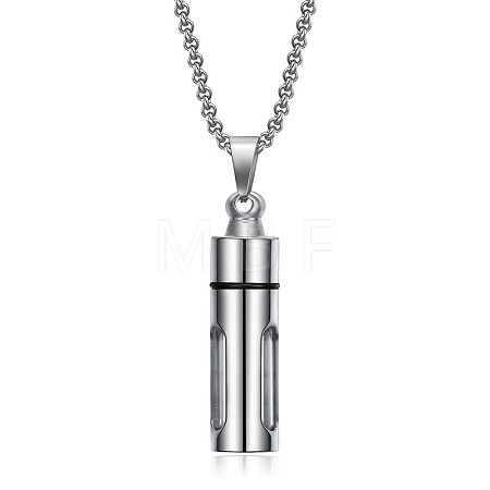 Non-Tarnish 316L Surgical Stainless Steel Urn Ashes Pendants BOTT-PW0001-003A-P-1