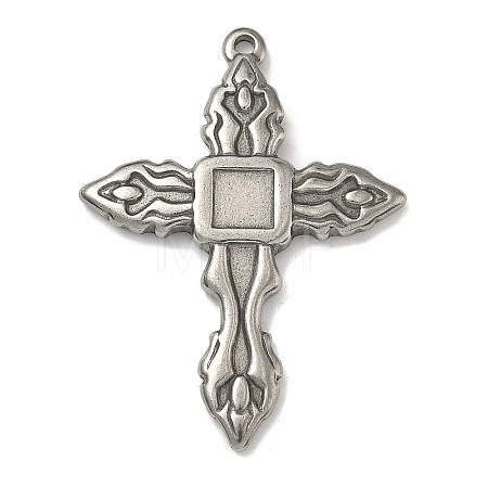 304 Stainless Steel Pendants STAS-P449-03A-P-1