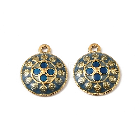 304 Stainless Steel Enamel Pendants STAS-I371-13G-02-1