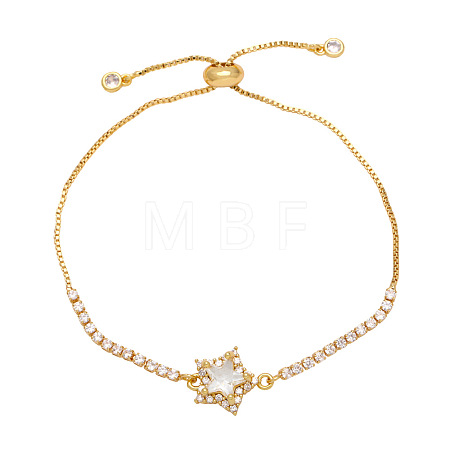 Adjustable Brass Box Chain Slider Bracelets WGB5F0D-06-1