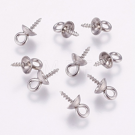 Tarnish Resistant 201 Stainless Steel Peg Bails Pendants STAS-E144-084B-1