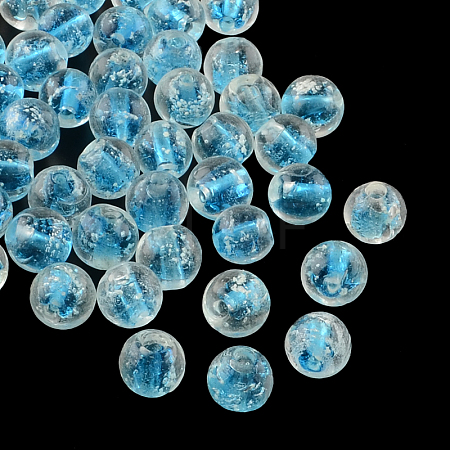 Handmade Luminous Lampwork Beads LAMP-R125-12mm-04-1