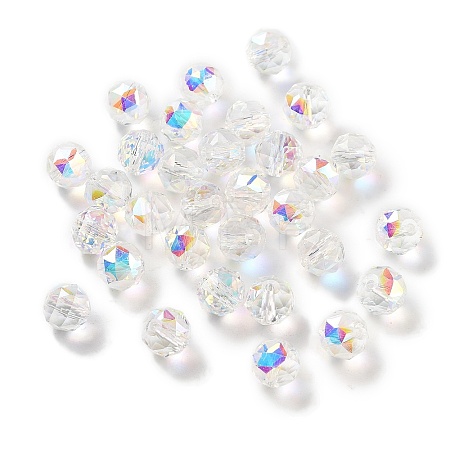 Electroplate Round Glass Beads EGLA-A043-01-AB02-1