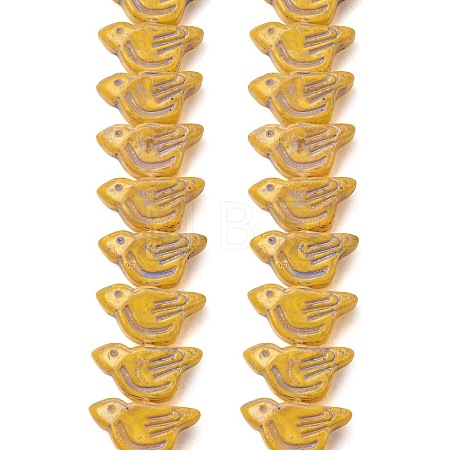 Painted Glass Beads Strands GLAA-Z021-19H-1
