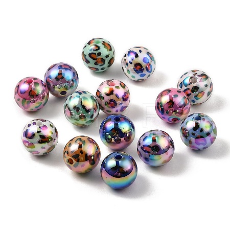 UV Plating Opaque Acrylic Beads SACR-A002-07-1
