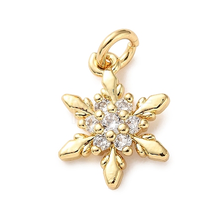 Brass Micro Pave Cubic Zirconia Pendants KK-I383-05G-06-1