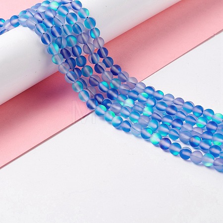 Synthetic Moonstone Beads Strands G-E573-01A-19-1